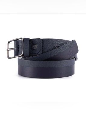 Designer Piquadro Italian Genuine Leather Men’s Belt - Navy